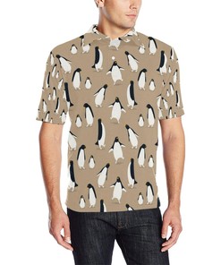 Penguin Pattern Polo Shirt - Comfortable And Versatile For Sports Fans