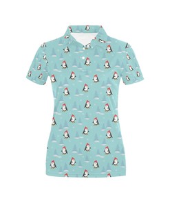 Penguin Print Ski Women'S Polo Shirt - Perfect Gift For Fans Of Winter Sports And Animal Lovers