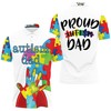 Perfect For Autism Supporters: Autism Dad Superhero Polo Shirt With Personalized Print