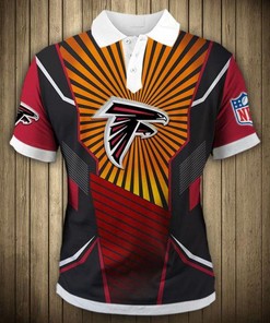 Perfect For Casual Wear: Atlanta Falcons Sunlight Casual Polo Shirt With 3D Print