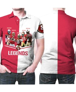 Perfect Gift For Fans: San Francisco 49Ers 5 Legends In One Signatures Polo Shirt With 3D Polo Shirts For Men