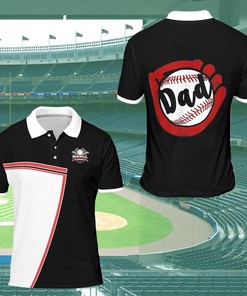 Perfect Gift For Fathers: Baseball Dad Polo Shirt With Personalized Print