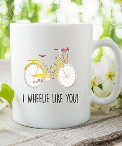 Perfect Gift: Valentines Day Coffee Mug Set, I Wheelie Like You, Gifts For Her And Him