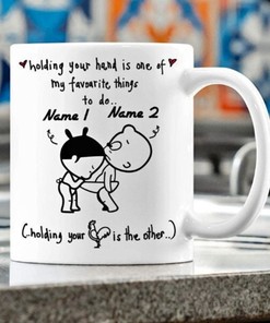 Personalised Couple Love Gift Coffee Mug Set - You Are My Favorite Thing To Do, Custom Name Mug, Romantic Couple Gift