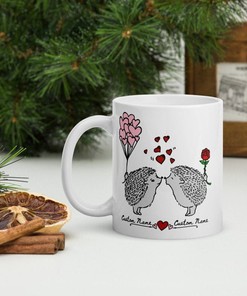 Personalised Cute Valentine Mug Gift for Him or Her - Anniversary, Christmas and Valentines Day Gift Idea