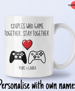 Personalised Gaming Gift Mug - Valentines Day Gift For Couples - Birthday Gift - Anniversary Gift - Valentine Gifts