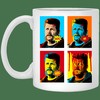 Personalised Happy Valentine's Day Mug Set: The Champ Pop Funny Coffee Mugs for Her and Him