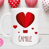 Personalised Heart Name Mug Custom Valentine's Day Gift Set for Her