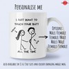 Personalised Mug Gift: Touch Butt, A Funny Gift For Boyfriend And Girlfriend