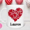 Personalised Name Mug Valentine's Day Heart Mug Gift Set for Him or Her