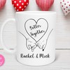 Personalised Names Valentine's Day Mug Gift Set for Couples, Custom Couple Mug