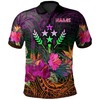 Personalised Summer Hibiscus Athleisure T-Shirt With Polo Collar - Perfect Gift For Fans