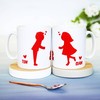 Personalised Valentine Mug - Kissing Couple Mug Set, Perfect Valentine Gift for Couples