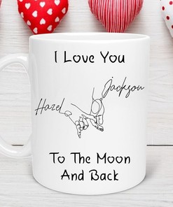 Personalised Valentine's Day Mug Gift for Him - Custom Couple Mug with Names & Anniversary Date