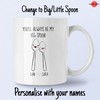 Personalised Valentines Mug Gift - Big Spoon Little Spoon Coffee Mug Set, Perfect Gift for Couples