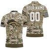 Personalize Your Jersey With Denver Broncos Camo Pattern 3D Polo Shirt With Personalized Name