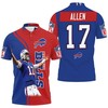 Personalized 3D Buffalo Bills Number 17 Josh Allen All-Over Print Polo Collar Shirt