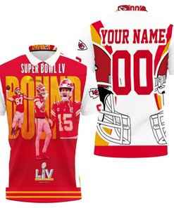 Personalized 3D Polo Shirt For Kc Chiefs - Super Bowl Lv 2021 Afc West Division Champs
