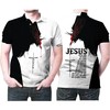 Personalized 3D Polo Shirt With A Silhouette Of Jesus - Perfect Gift For Devotees