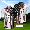 Personalized American Flag Polo Shirt - Skull Golfer Gift For Fans: Perfect Clothing For Patriotic Sports Lovers