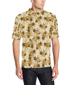 Personalized Bee Lover Polo Shirt For Men - A Fun And Personalized Gift For Bee Enthusiasts.