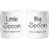 Personalized Big Spoon Little Spoon Couples Ceramic Mugs - Perfect Present for Valentine's Day