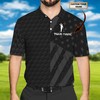 Personalized Black Flag Polo Shirt For Golf Lovers - Ideal For Golf Fans