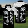 Personalized Black White Skull Golf Polo Shirt: Perfect Clothing For Sports Lovers