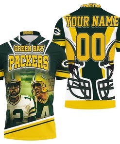 Personalized Brett Favre And Aaron Rodgers 4 12 Green Bay Packers 3D Polo Shirt - A Perfect Gift For Fans