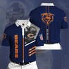 Personalized Chicago Bears No18 3D Polo Shirt - Perfect For Football Lovers With Unique Style
