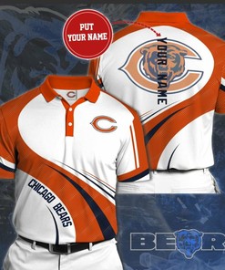 Personalized Chicago Bears No75 3D Polo Shirt - Ideal Gift For Sports Fans With Unique Touch
