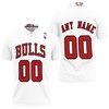 Personalized Chicago Bulls Throwback 90S White Polo Shirt - Unique Gift For Vintage Fans