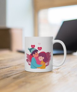Personalized Couple Kissing Mug: Best Unique Gift For Your Valentine, Boyfriend Or Girlfriend