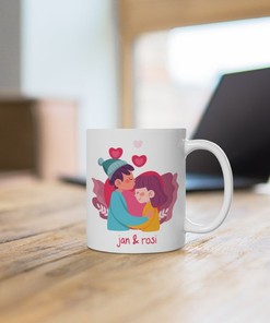 Personalized Couple Kissing Mug Set - Unique Gift For Your Valentine - Boyfriend And Girlfriend Gift Set