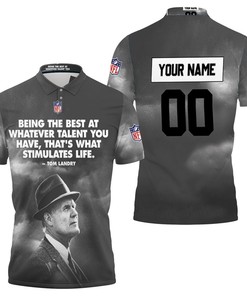 Personalized Dallas Cowboys Tom Landry Quote Polo Shirt With 3D Design