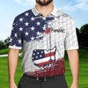 Personalized Flag Hole Polo Shirt For Golf Lovers - Great For Golf Fans