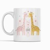 Personalized Giraffe Coffee Mug Set - Customizable Valentine Mug, Engagement or Better Together Gift