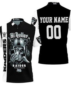 Personalized Hi Roller Skull 3D Polo Shirt For Fans Of The Oakland Raiders