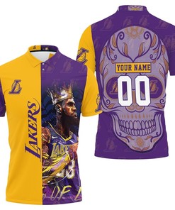 Personalized Lebron James Los Angeles Lakers Polo Shirt - Great Gift For Die-Hard Lakers Fans