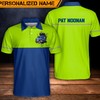 Personalized Lemon Trucker Polo Shirt - Blue/Green 3D All Over Print: Perfect Clothing For Athleisure Fans