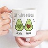Personalized Let's Avo-Cuddle Couple Mug - Valentine's Day Gift for Her, Him, and Wife with Names