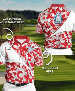 Personalized Logo And Name Golf Camo Polo T-Shirt: Perfect Athleisure Wear