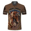 Personalized Love Horse Equestrian Horse Polo Shirt: Perfect Athleisure Wear