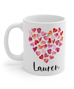 Personalized Name Mug - Valentine Name Mug - Custom Name Mug Set