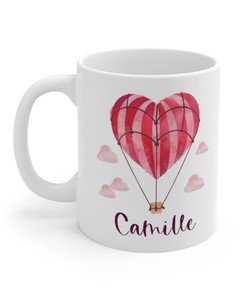 Personalized Name Valentines Day Mug - Custom Name Ceramic Coffee Cup Gift