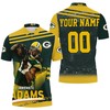 Personalized Nfc North Champions Davante Adams The Pack Is Back Green Bay Packers Polo Shirt - Bold And Stunning
