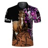Personalized Pink Muddy Camo Love Horse Tattoo 3D Polo Shirt - Unique And Personalized For Horse Lovers