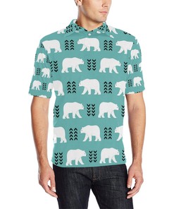 Personalized Polar Bear Pattern Men'S Polo Shirt - 3D All Over Print - Add Style To Your Wardrobe
