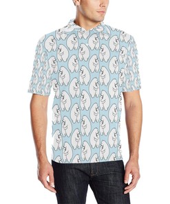 Personalized Polar Bear Pattern Men'S Polo Shirt - Pb08 - Unique And Stylish