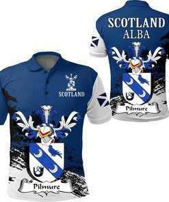 Personalized Scottish Family Crest Polo Shirt - Pilmure Scotland Says It All